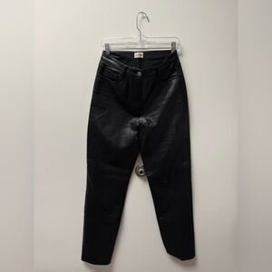 Aritzia Wilfred Black Leather pants